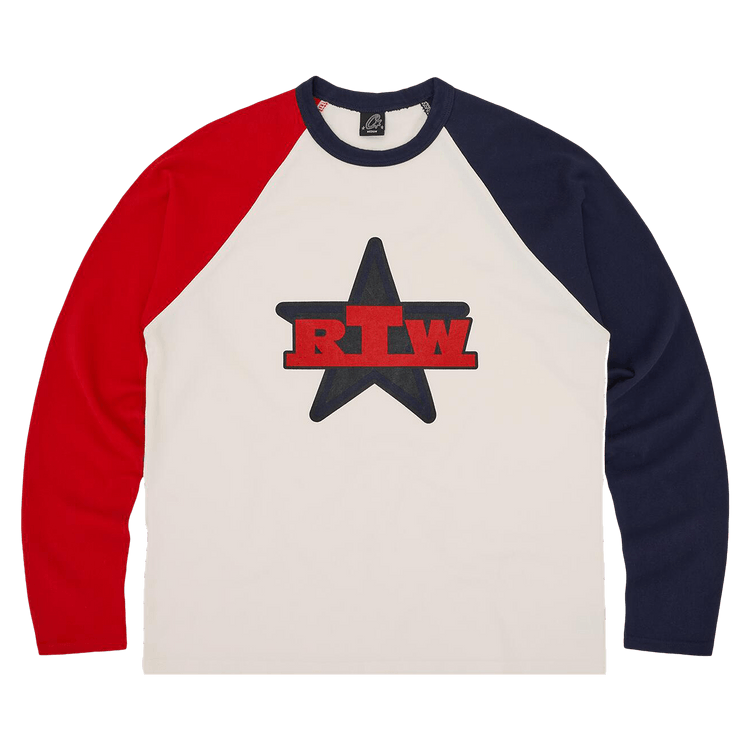 Corteiz Rtw Star Raglan Long-Sleeve "Navy/Red"