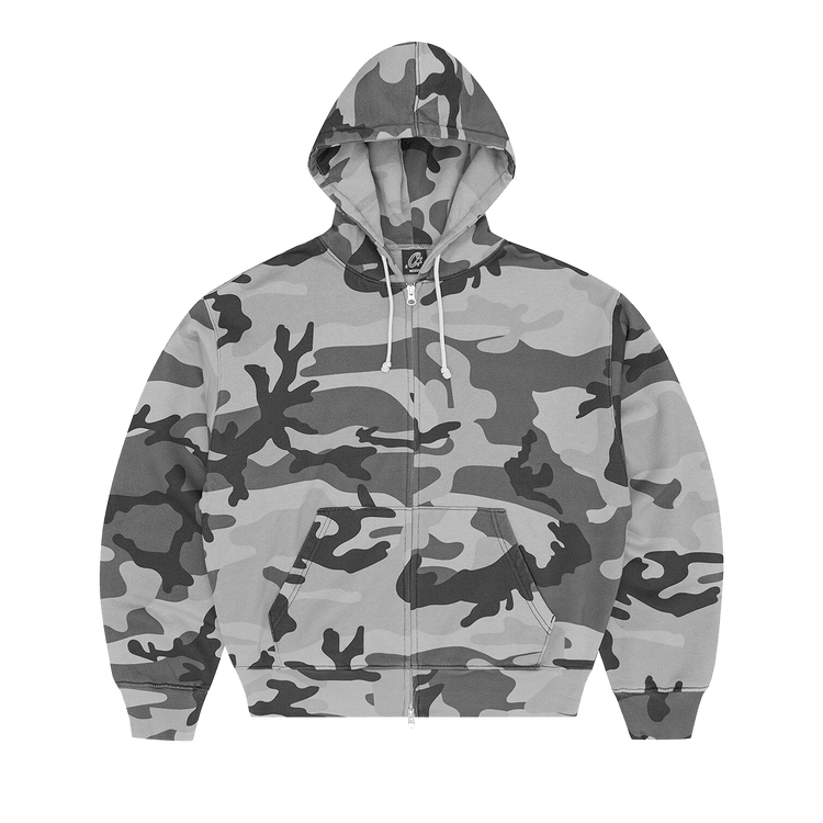 Corteiz Diplomatic Zip Hoodie "Washed Camo"