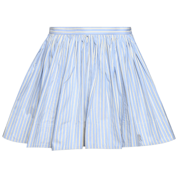 Rabanne Pleated Striped Mini Skirt "Blue/Yellow"