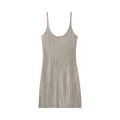 Alexander Wang Scoop Neck Dress With Clear Bead Hotfix "Champagne"