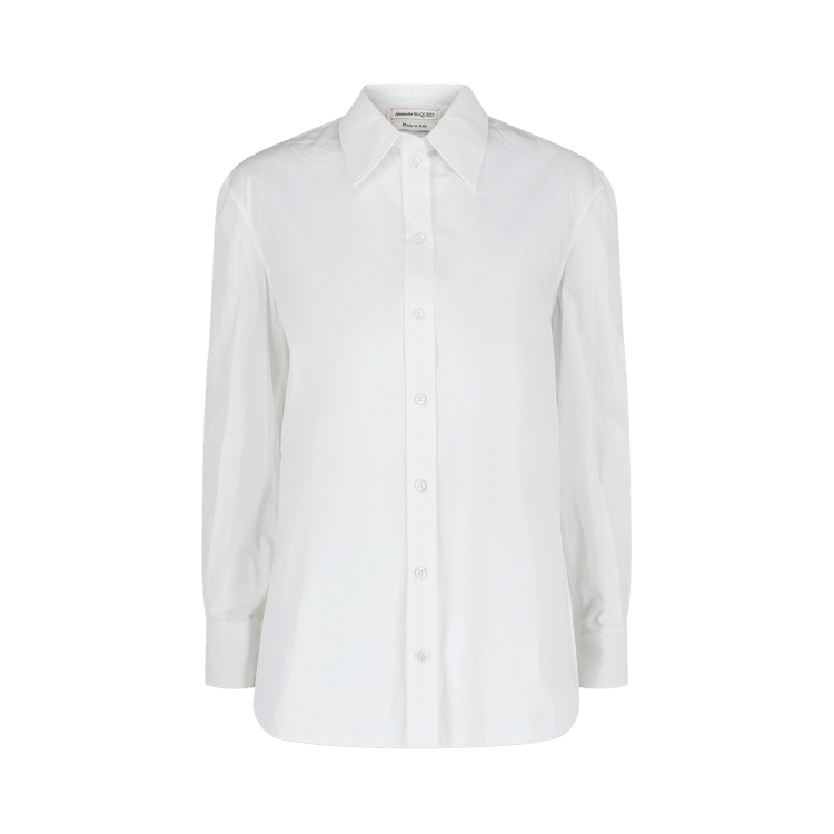 Alexander McQueen Classic Cotton Dress Shirt "Optical White"