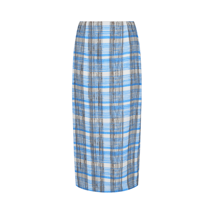 Ferragamo Plaid Print Maxi Skirt "Bone"