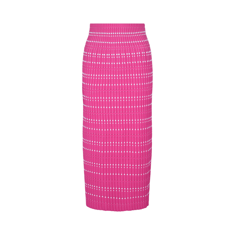 Alexander McQueen High-Waisted Pencil Skirt "Pink/White"