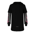 Givenchy Overlapped Hooded T-Shirt In Cotton/Mesh "Black"