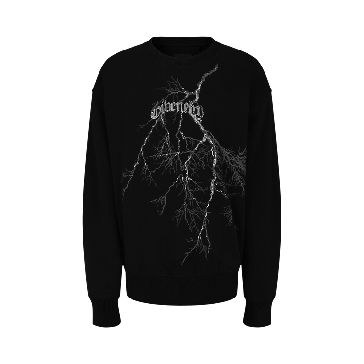 Givenchy Lightning Bolt Crewneck Sweatshirt "Black"