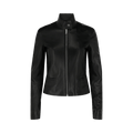 Ferragamo Leather Biker Jacket "Black"
