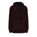 Givenchy Destroyed Logo Hoodie "Dark Red"