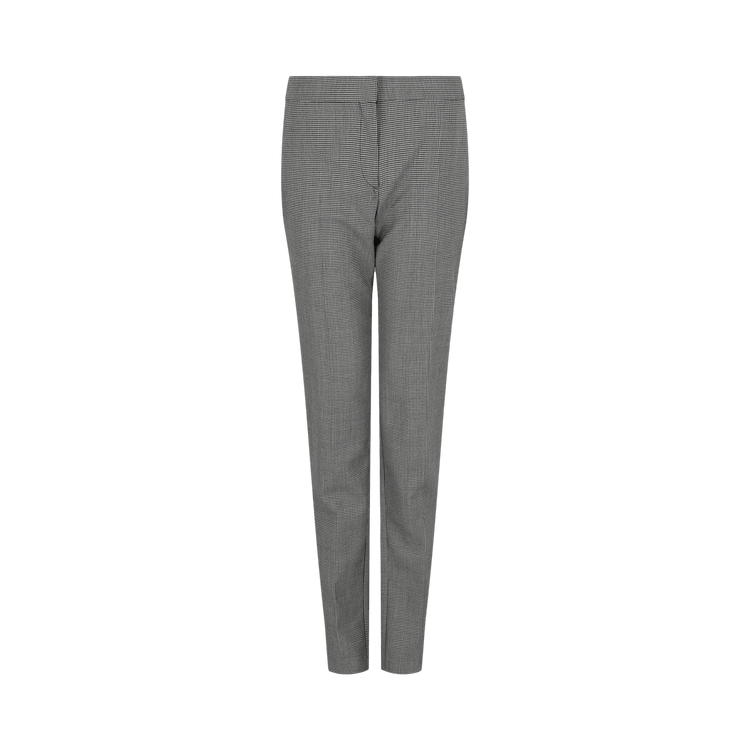 Alexander McQueen Houndstooth Cigarette Trousers "Black/Ivory"