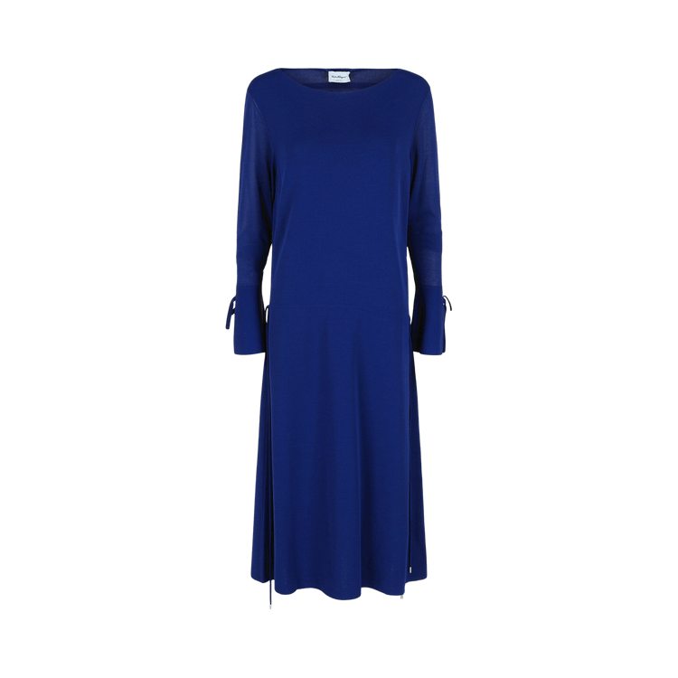 Ferragamo Long-Sleeve Midi Dress "Blue"