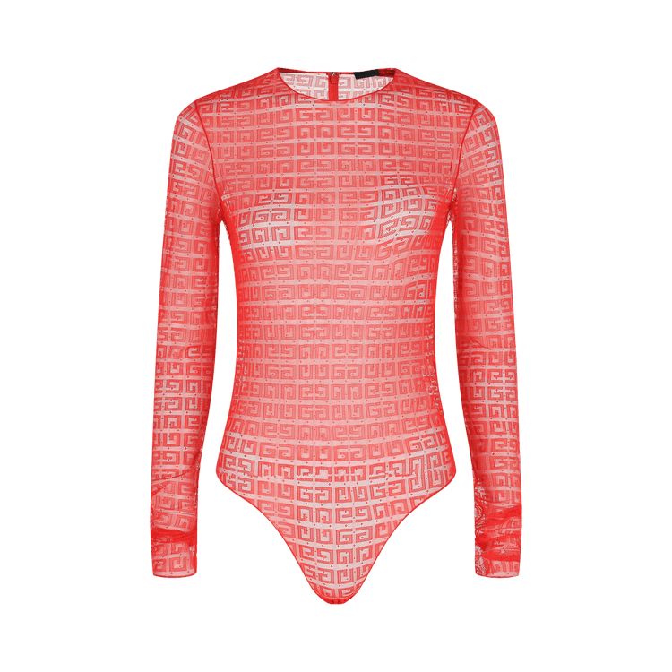 Givenchy 4G Lace Bodysuit "Vermilion"