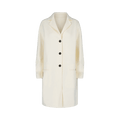 Ferragamo Wool-Blend Lapel Coat "White"