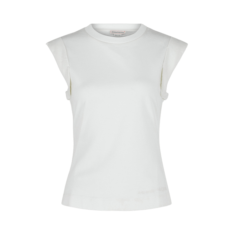 Alexander McQueen Crewneck Cotton T-Shirt "Optical White"