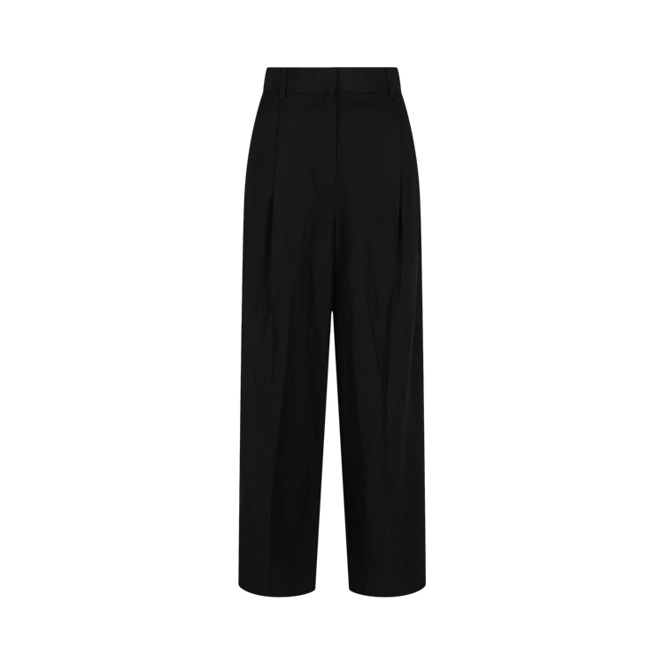 Ferragamo High-Waist Pleated Trousers "Black"