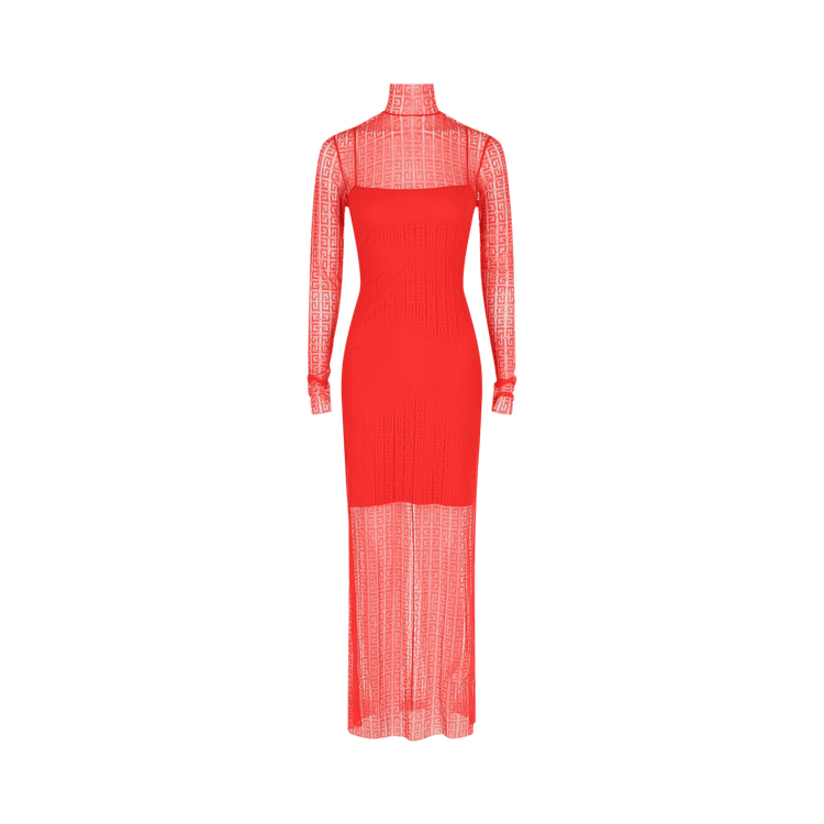 Givenchy 4G Lace Maxi Dress "Vermilion"