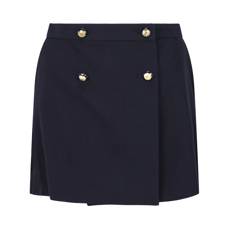 Alexander McQueen Military Detail Mini Skirt "Navy"