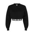 Alexander McQueen Layered Cropped Sweatshirt "Black"