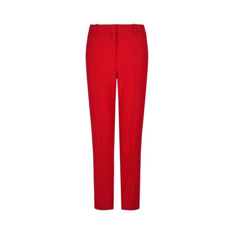 Alexander McQueen Leaf Crepe Cigarette Trousers "Red"