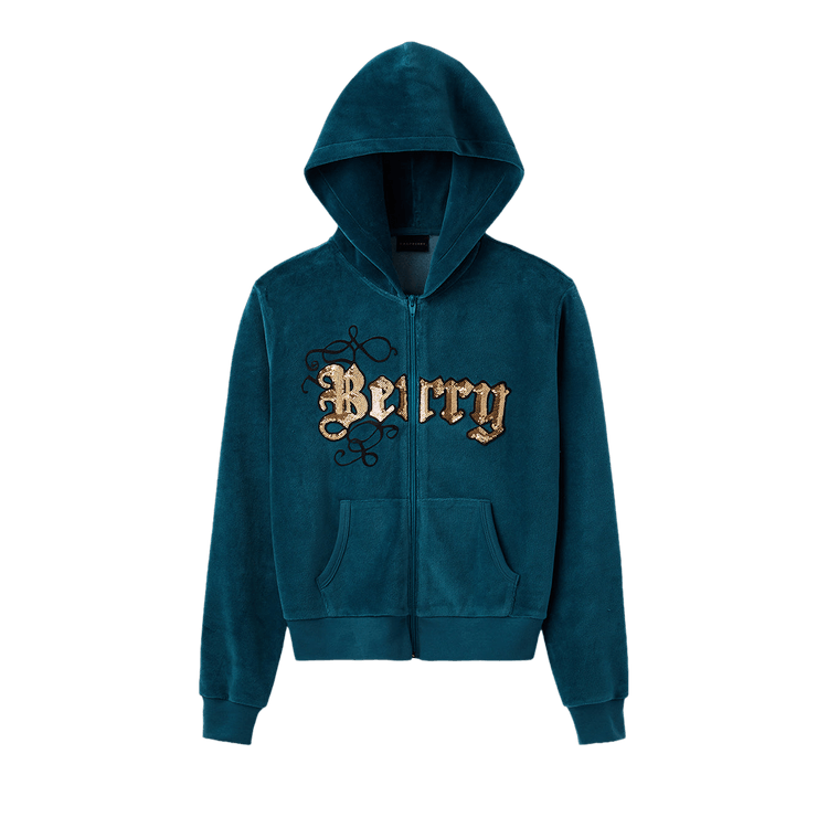 GV Gallery Paris Hilton Velour Zip Up "Teal"