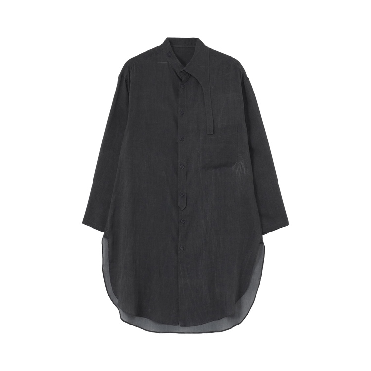 Yohji Yamamoto Pour Homme Asymmetric Long Blouse "Black"