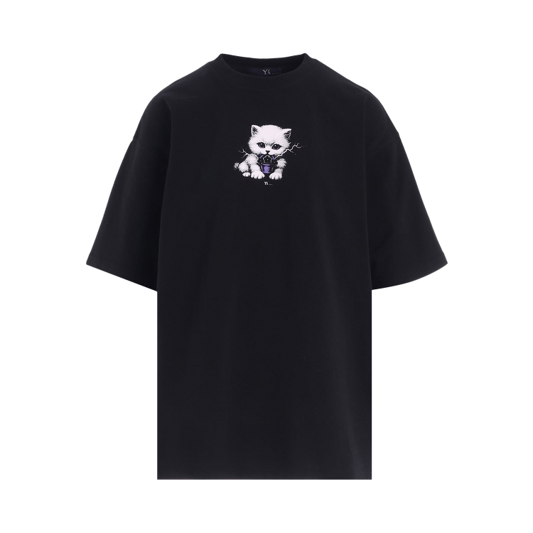 Y"s K-Cat Tee "Black'
