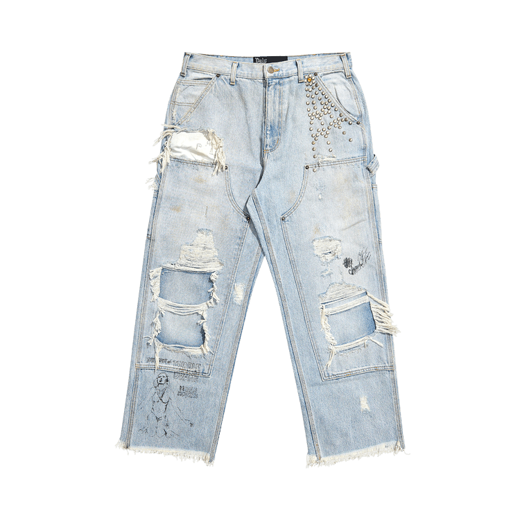 Paly Hollywood Busted Double Knee Jean "Denim"