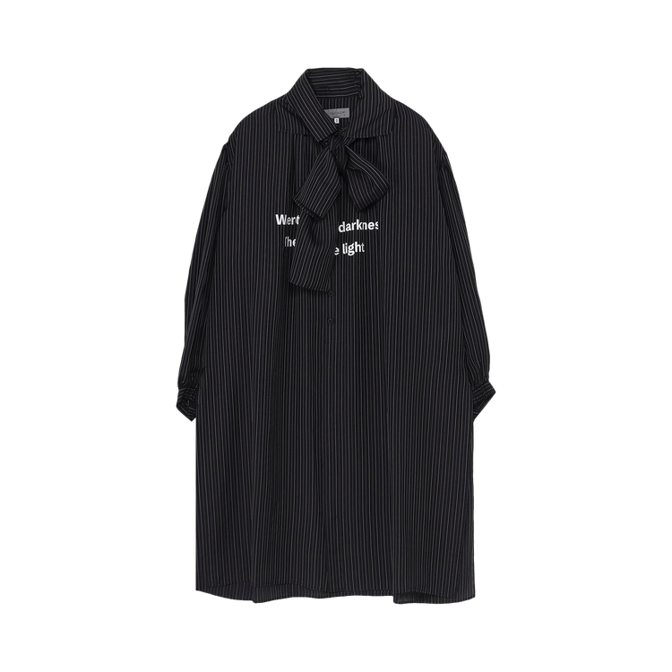 Yohji Yamamoto Pour Homme Message Scarf Blouse "Black"