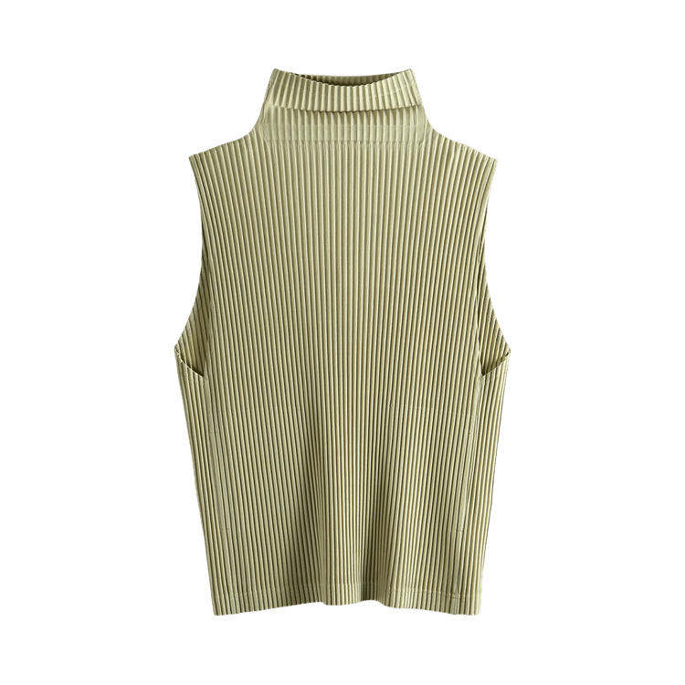 Homme Plissé Issey Miyake Tailored Pleats 1 Vest "Rock Green Grey"