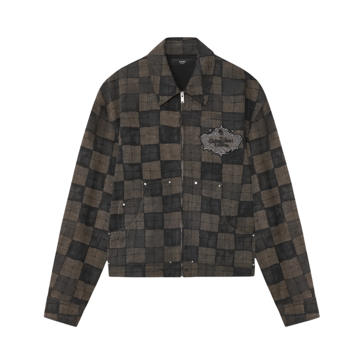 Amiri Checkered Work Jacket "Brown"