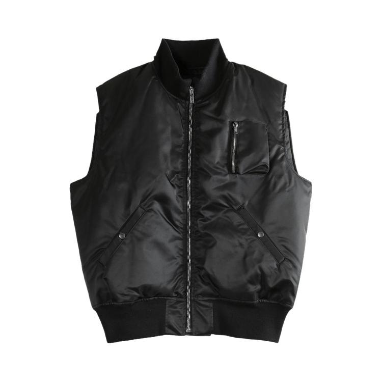 Rick Owens DRKSHDW Imbottito Senza Maniche Tankers Bomber "Black"