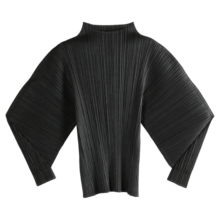 Pleats Please Issey Miyake Thicker Bottoms 1 Batwing Sleeve Shirt "Black"