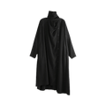 Yohji Yamamoto Stole Detail Draped Dress "Black"