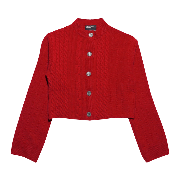 Enfants Riches Déprimés Cropped Cardigan "Red"