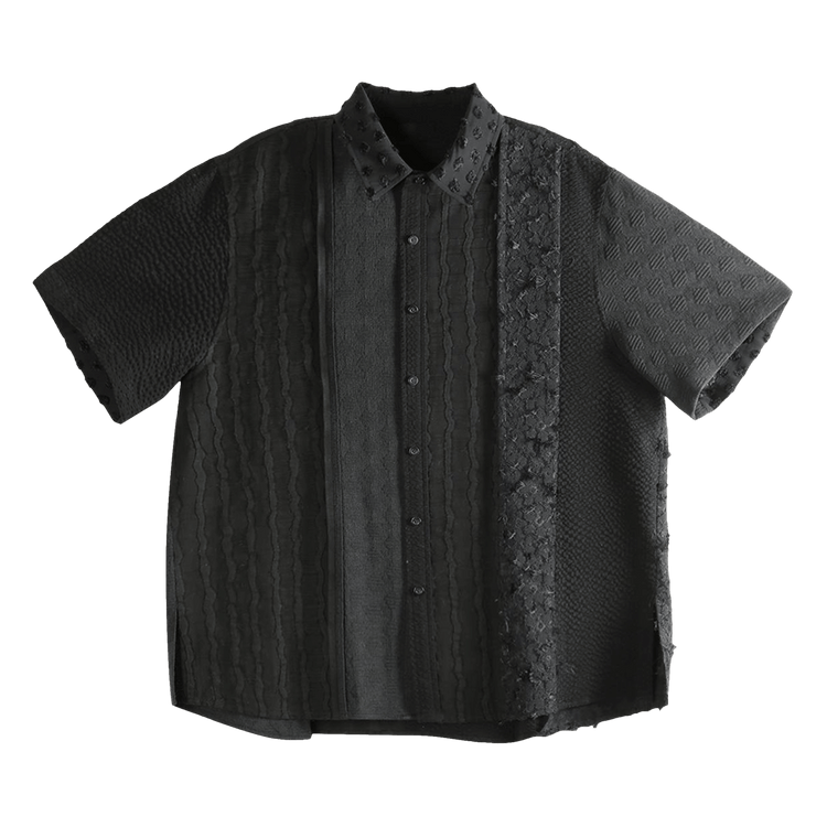 Ader Error Short-Sleeve Button Up T-Shirt "Noir"