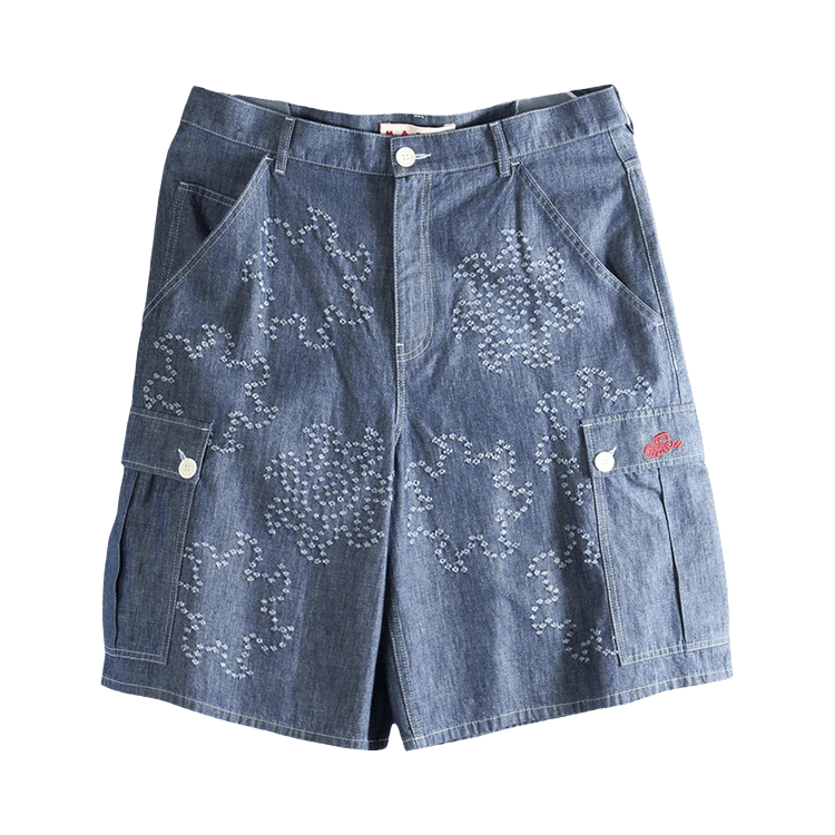 Marni Chambray Wide Leg Shorts "Denim"