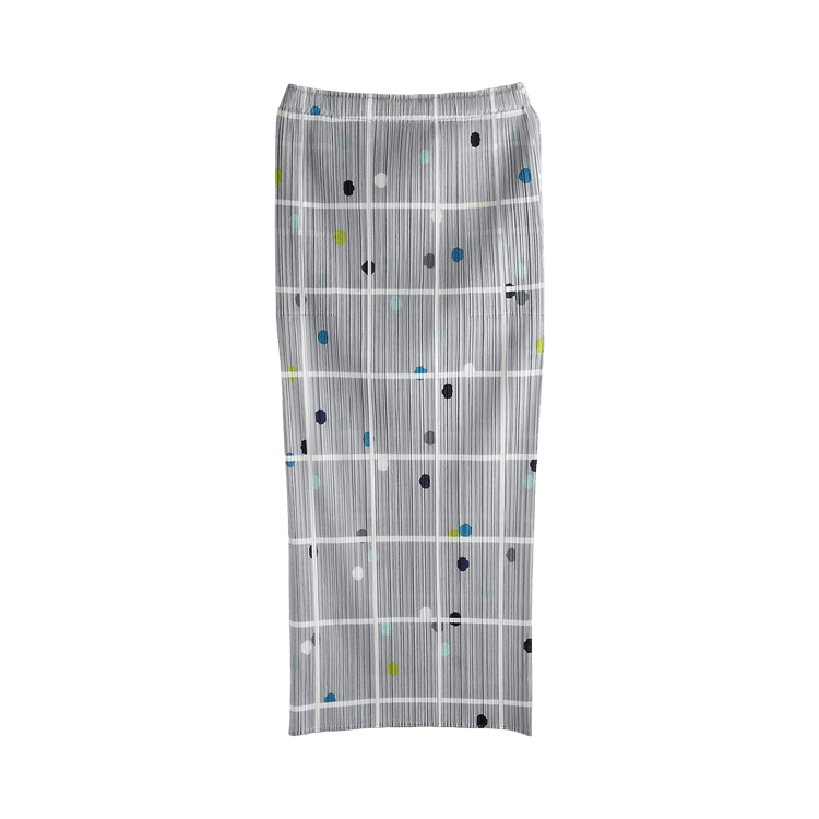 Pleats Please Issey Miyake Crossing Dots Skirt "Grey"