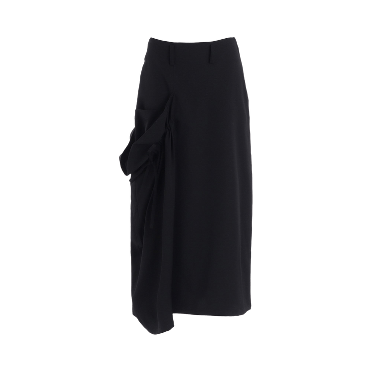 Y's On-Right Side Gather Skirt 'Black'