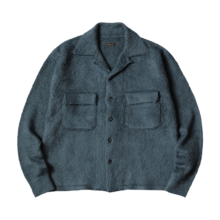 Kapital 7G Shaggy Knit Board Shirt "Blue/Grey"