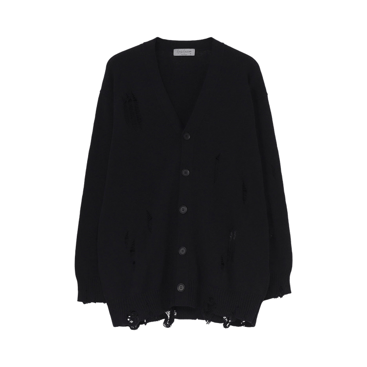 Yohji Yamamoto V Neck Cardigan "Black"