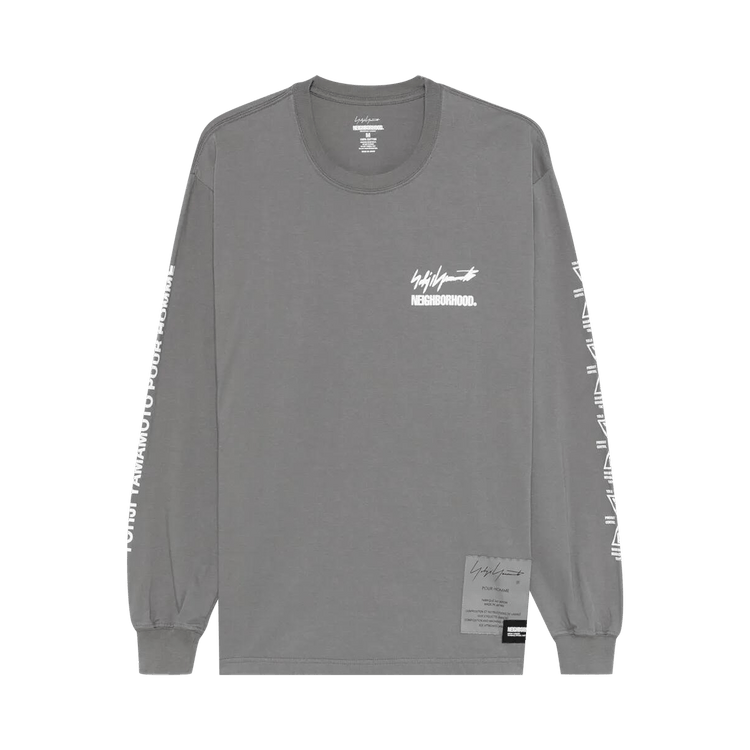 Yohji Yamamoto × Neighborhood Long-Sleeve T-Shirt "Grey"