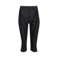 Mugler Capri Denim Cropped Pants "Raw Blue/Black"