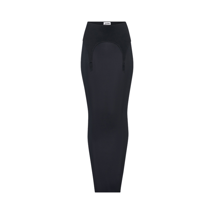 Jean Paul Gaultier Long Skirt With Lingerie Garter "Dark Navy"