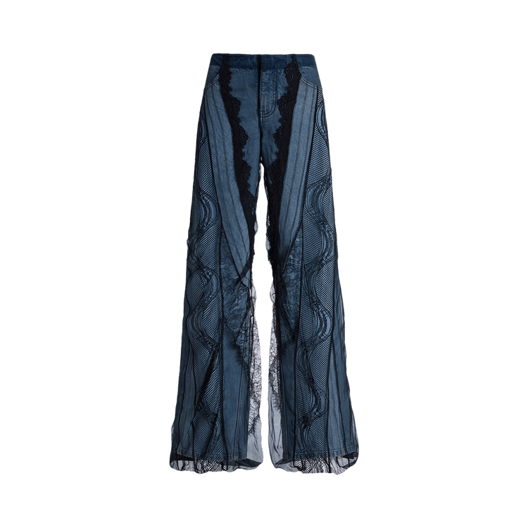 Christopher Esber Encased Lace Denim Jean "Indigo/ Black"