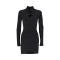 Mugler Turtleneck Mini Dress "Black"