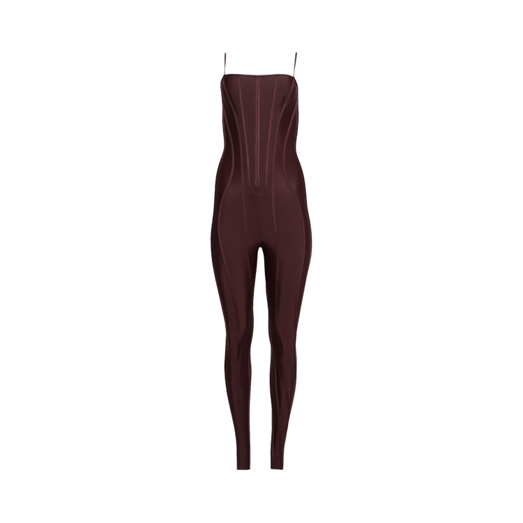 Mugler Corset Jumpsuit "Dark Raisin"