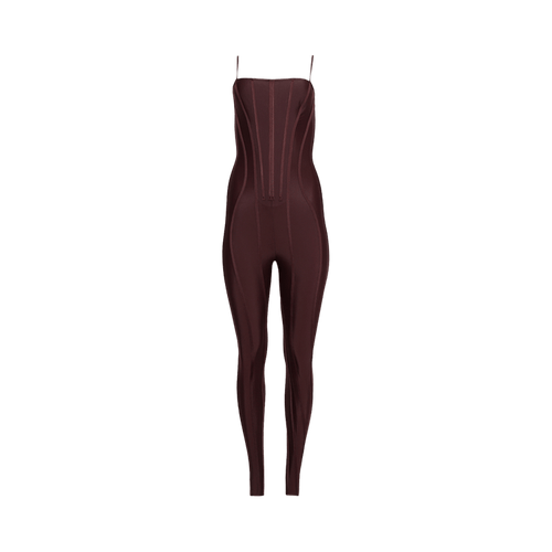 Mugler Corset Jumpsuit "Dark Raisin"