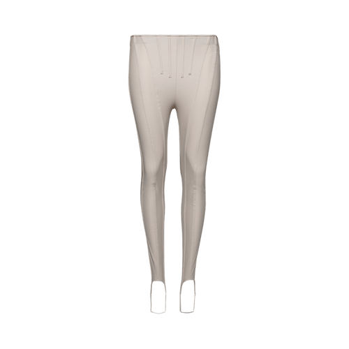 Mugler Footrest Leggings "Cement"