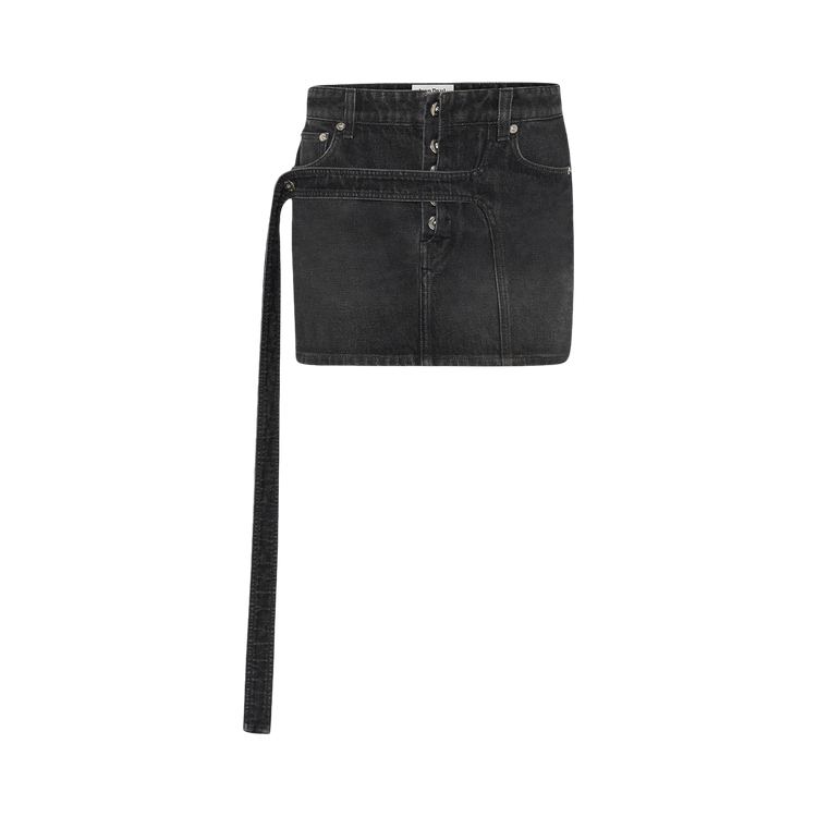 Jean Paul Gaultier Low Waisted Denim Mini Skirt "Vintage Black"