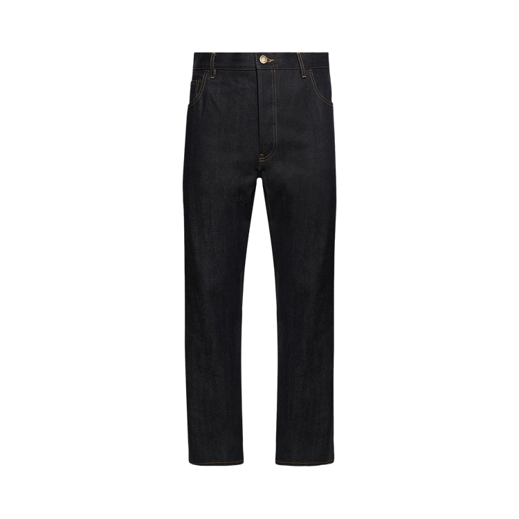 Thom Browne Denim 5 Pocket Trouser In Japanese Selvedge Denim "Navy"