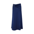Christopher Esber Paisley Ruched Skirt "Yves Blue"
