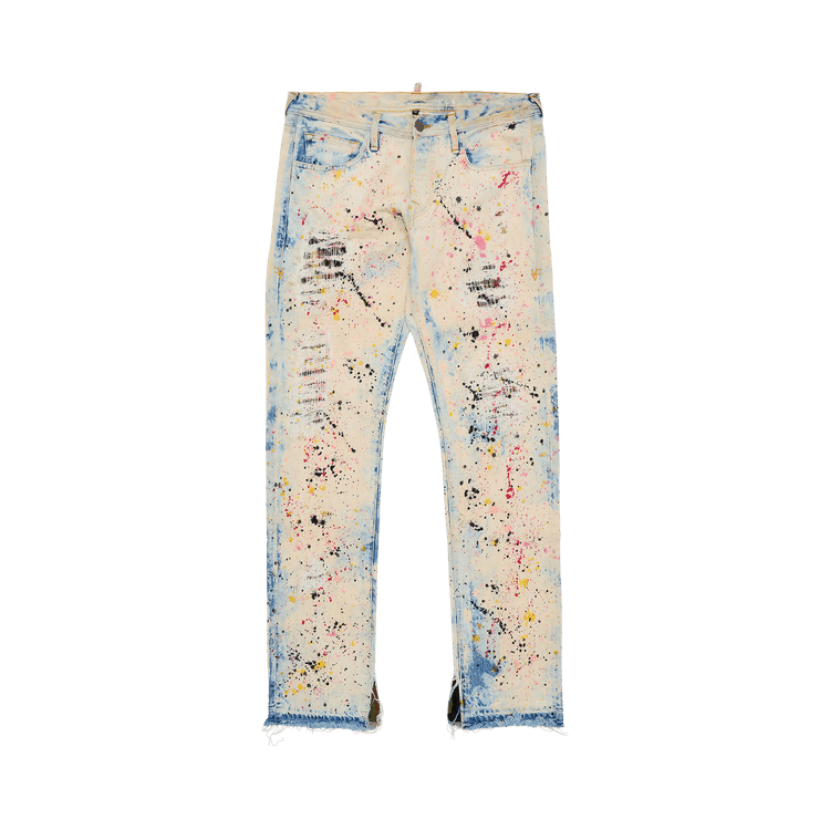 Vlone Paint Splatter Denim Jeans "Distress Wash"